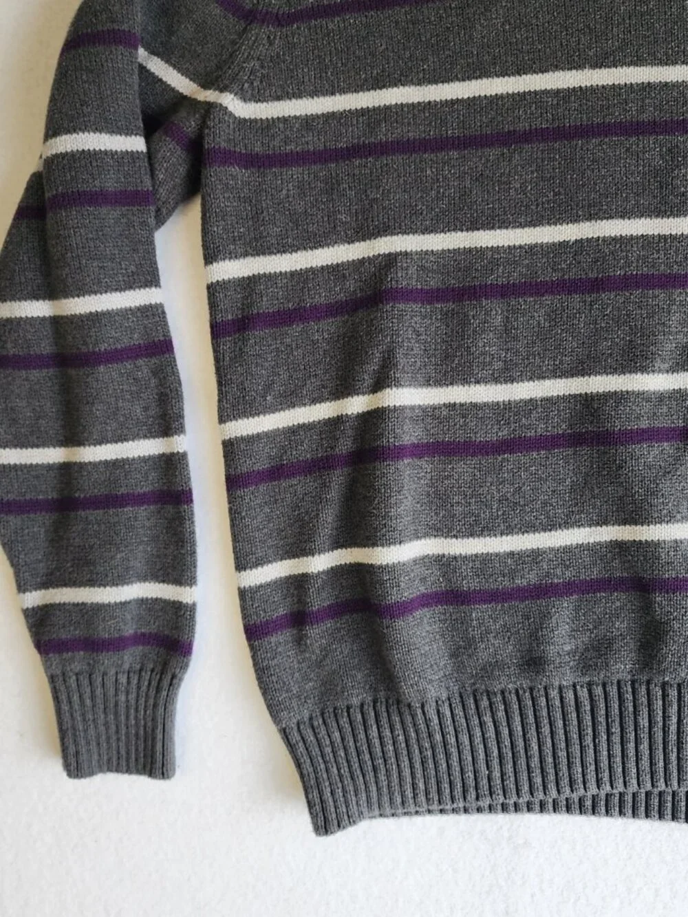 St. John's Bay Men's Striped Cotton Crewneck Sweater
